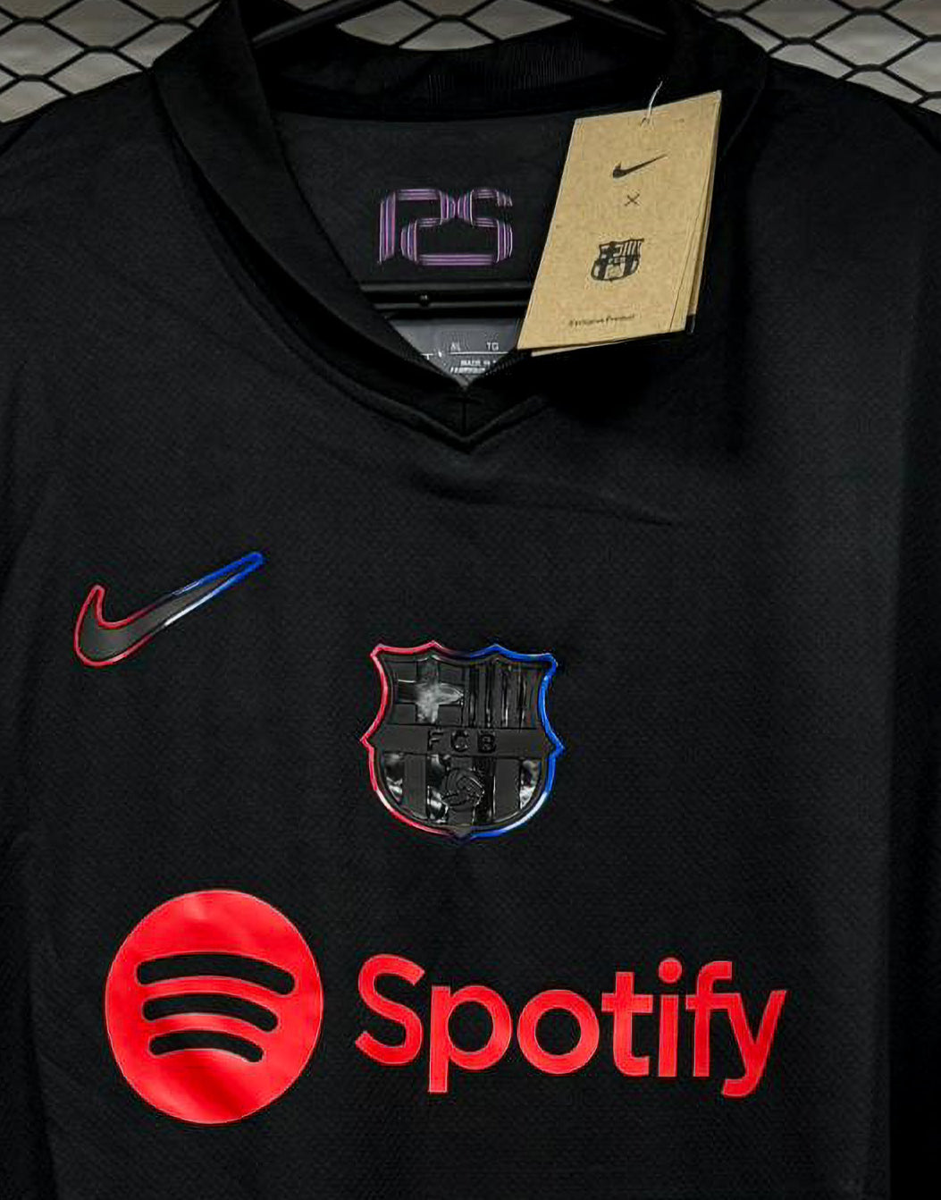 Camisa Barcelona Preta Alternativa 2024 Nike Masculina Premium Tailandesa