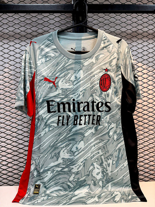 Camisa AC Milan 2024 Cinza/Preta – Premium Tailandesa