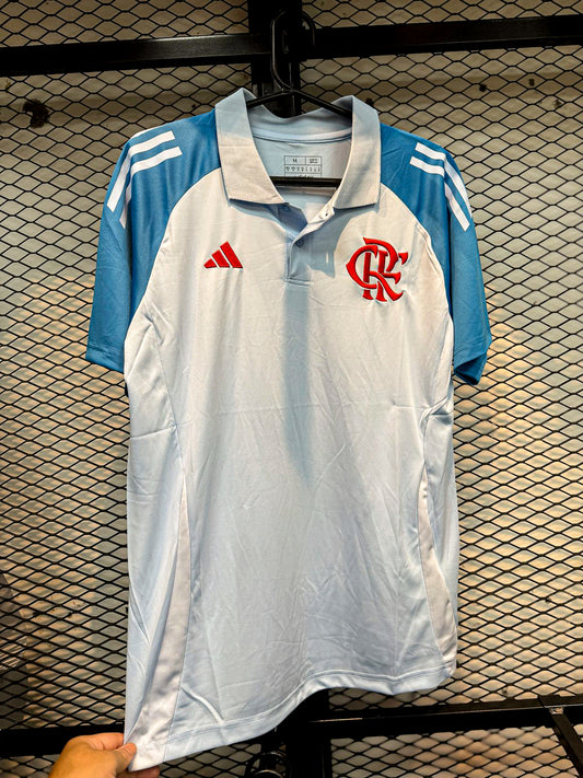 Camisa Flamengo 2024 Azul e Branca Gola Polo – Premium Tailandesa