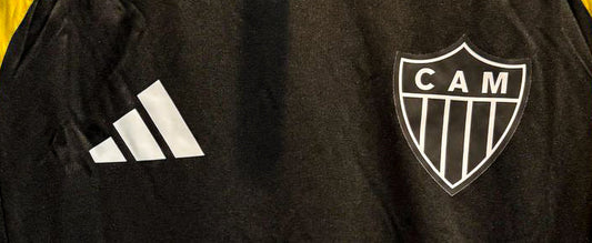 Camisa Atlético Mineiro 2024 – Treino Preta com Amarelo – Premium Tailandesa